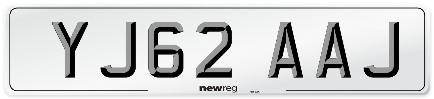 YJ62 AAJ Number Plate from New Reg